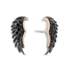 Maleficent Black Diamond Earrings In Black Rhodium-Plated Sterling Silver (1/7 Ct. Tw.)