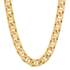 Mariner Link Chain In Yellow Ion-Plated Stainless Steel, 6.5Mm, 24"