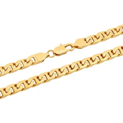 Mariner Link Chain In Yellow Ion-Plated Stainless Steel, 6.5Mm, 24"