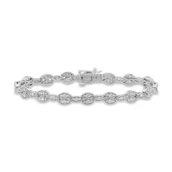 Marquise Diamond Bracelet In 10K White Gold (2 Ct. Tw.)