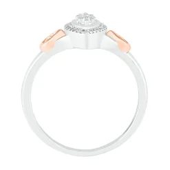Marquise Diamond Cluster Promise Ring In Sterling Silver (1/7 Ct. Tw.)