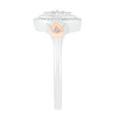 Marquise Diamond Cluster Promise Ring In Sterling Silver (1/7 Ct. Tw.)