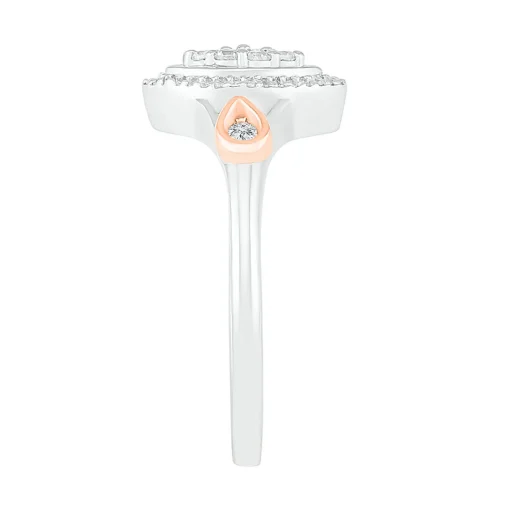 Marquise Diamond Cluster Promise Ring In Sterling Silver (1/7 Ct. Tw.)
