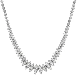 Marquise Diamond Tennis Necklace In 10K White Gold (2 Ct. Tw)