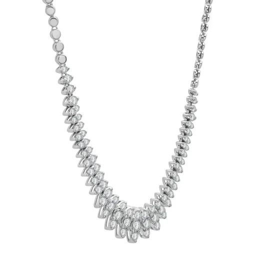 Marquise Diamond Tennis Necklace In 10K White Gold (2 Ct. Tw)