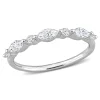 Marquise Moissanite Stacking Ring In Sterling Silver (1/2 Ct. Tw.)