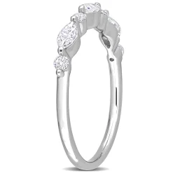 Marquise Moissanite Stacking Ring In Sterling Silver (1/2 Ct. Tw.)