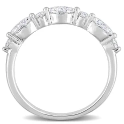 Marquise Moissanite Stacking Ring In Sterling Silver (1/2 Ct. Tw.)