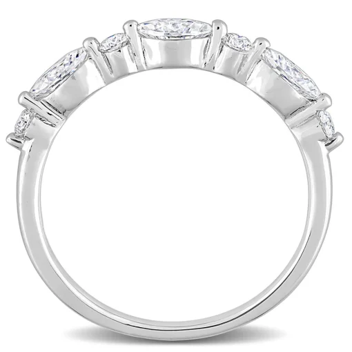 Marquise Moissanite Stacking Ring In Sterling Silver (1/2 Ct. Tw.)