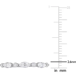 Marquise Moissanite Stacking Ring In Sterling Silver (1/2 Ct. Tw.)