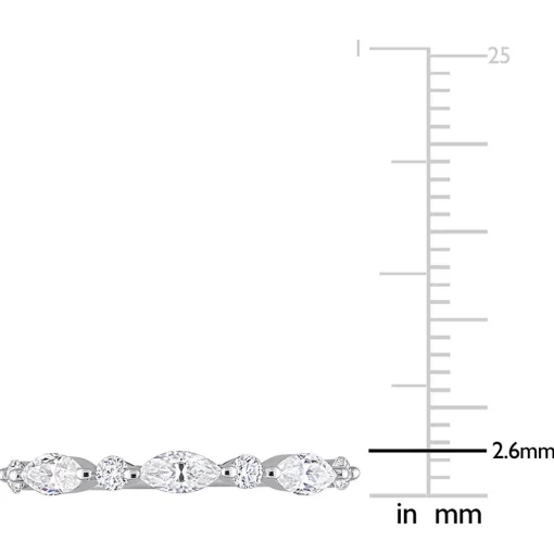 Marquise Moissanite Stacking Ring In Sterling Silver (1/2 Ct. Tw.)