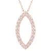 Marquise-Shaped Diamond Pendant In 10K Rose Gold (1/10 Ct. Tw.)