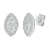 Marquise-Shaped Multi-Diamond Stud Earrings In 10K White Gold (1/2 Ct. Tw.)