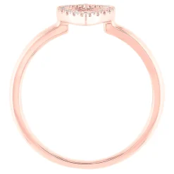 Marquise-Shaped Ring With Diamonds In 10K Rose Gold (1/10 Ct. Tw.)