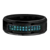 Men's 1/7 Ct. Tw. Blue Diamond Band In Stainless Steel, 8Mm