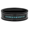 Men's 1/10 Ct. Tw. Blue Diamond Band In Stainless Steel, 7Mm