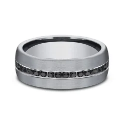 Men's 3/8 Ct. Tw. Diamond Band In Grey Tantalum
