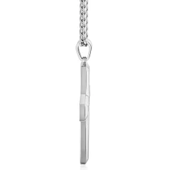 Men's 1/4 Ct. Tw. Diamond Cross Pendant In Stainless Steel