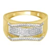 Men's 1/5 Ct. Tw. Diamond Ring In 10K Yellow Gold, 10.8Mm