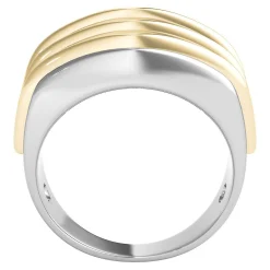 Men's 2 Ct. Tw. Diamond Ring In 14K Yellow & White Gold, 6Mm