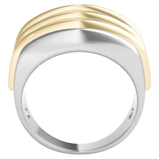 Men's 2 Ct. Tw. Diamond Ring In 14K Yellow & White Gold, 6Mm