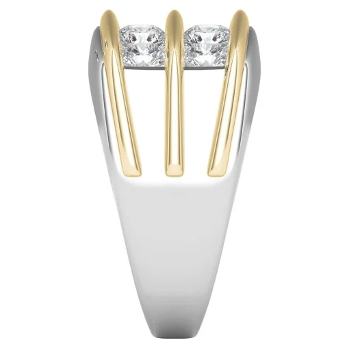 Men's 2 Ct. Tw. Diamond Ring In 14K Yellow & White Gold, 6Mm