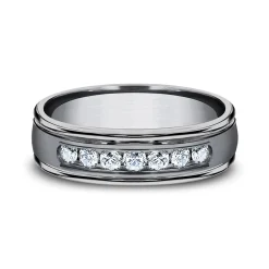 Men's 3/8 Ct. Tw. Lab Grown Diamond Band In Gray Tantalum