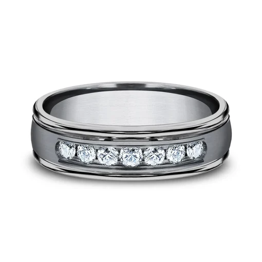 Men's 3/8 Ct. Tw. Lab Grown Diamond Band In Gray Tantalum