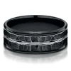 Men's Band In Black Cobalt, 8Mm