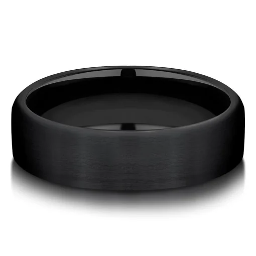 Men's Band In Black Titanium, 6.5 Mm