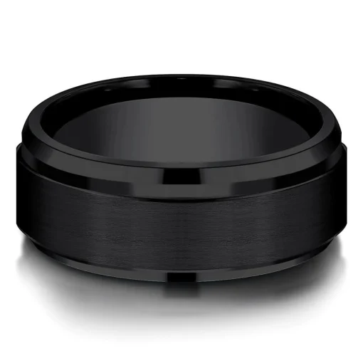 Men's Band In Black Titanium, 9Mm