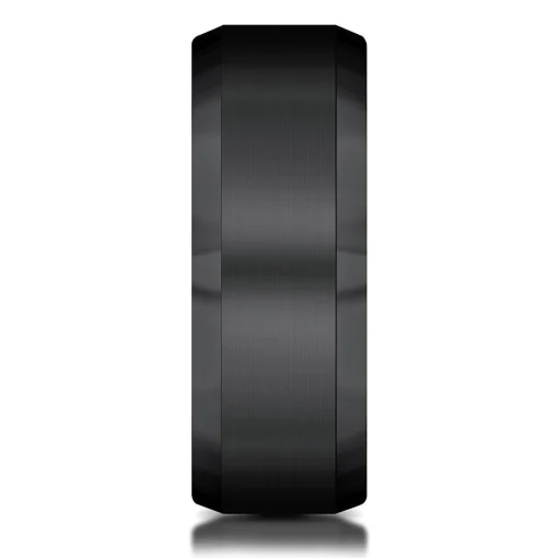 Men's Band In Black Titanium, 7Mm