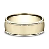 Men's Band In 10K Yellow Gold, 8Mm