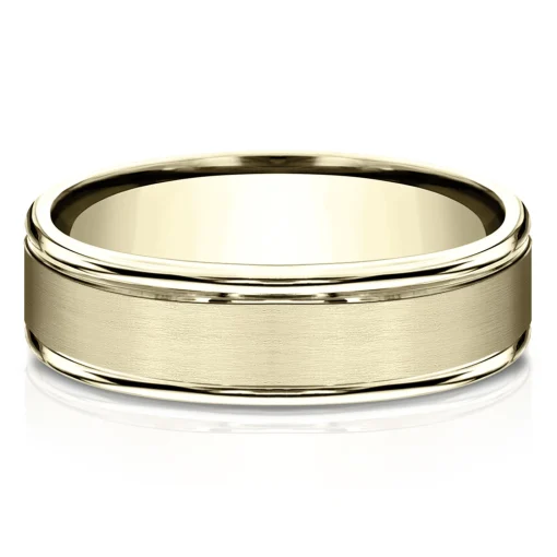 Men's Band In 10K Yellow Gold, 6Mm
