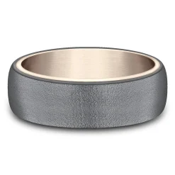 Men's Band In Tantalum & 14K Rose Gold