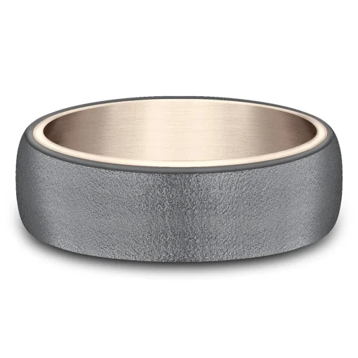 Men's Band In Tantalum & 14K Rose Gold