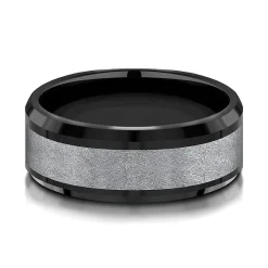 Men's Band In Tantalum & Titanium, 8Mm