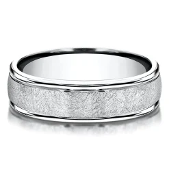 Men's Band In White Cobalt, 6.5Mm