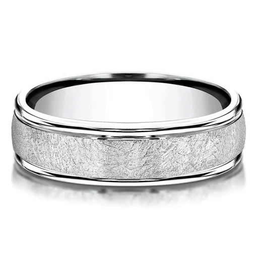 Men's Band In White Cobalt, 6.5Mm