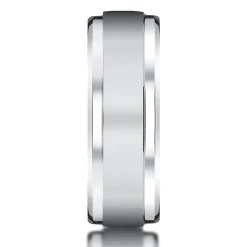 Men's Band In White Cobalt, 6Mm