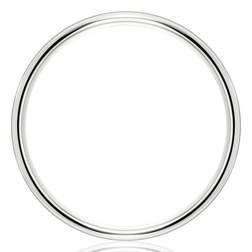 Men's Band In White Cobalt, 6Mm