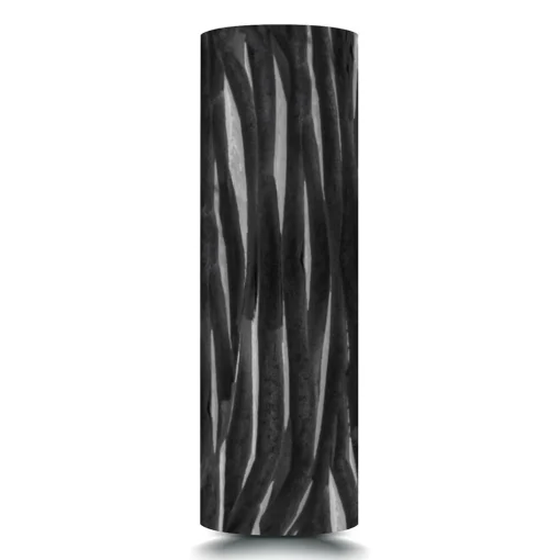 Men's Bark Pattern Band In Black Titanium, 6.5Mm