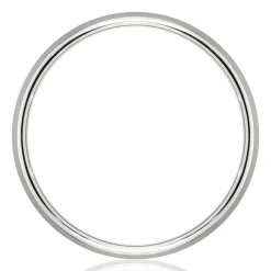 Men's Bevel Edge Band In 10K White Gold, 6Mm