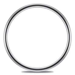 Men's Bevel Edged Band In Titanium, 7Mm