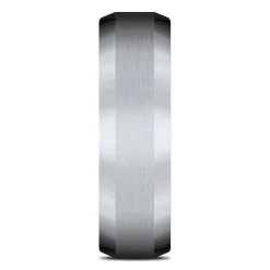Men's Bevel Edged Band In Titanium, 7Mm