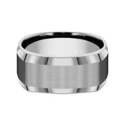 Men's Beveled Edge Band In Titanium