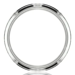 Men's Black & White Cobalt Wedding Band, 9Mm