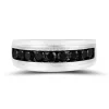 Men's Black Diamond Band In 10K White Gold (1 Ct. Tw.)