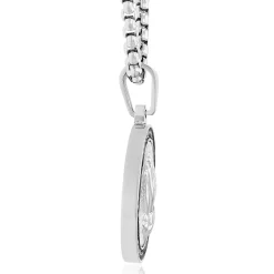 Men's Black Diamond Praying Hands Medallion Pendant In Stainless Steel, 24" (1/4 Ct. Tw.)