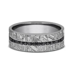 Men's Black Diamond Tantalum Band, 7Mm (3/8 Ct. Tw.)